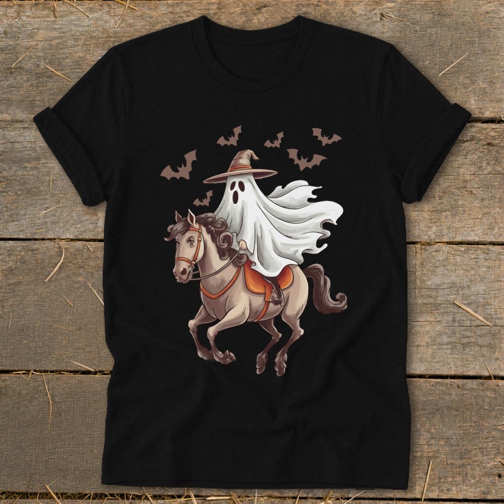Ghost Riding Horse Halloween Softstyle Tee