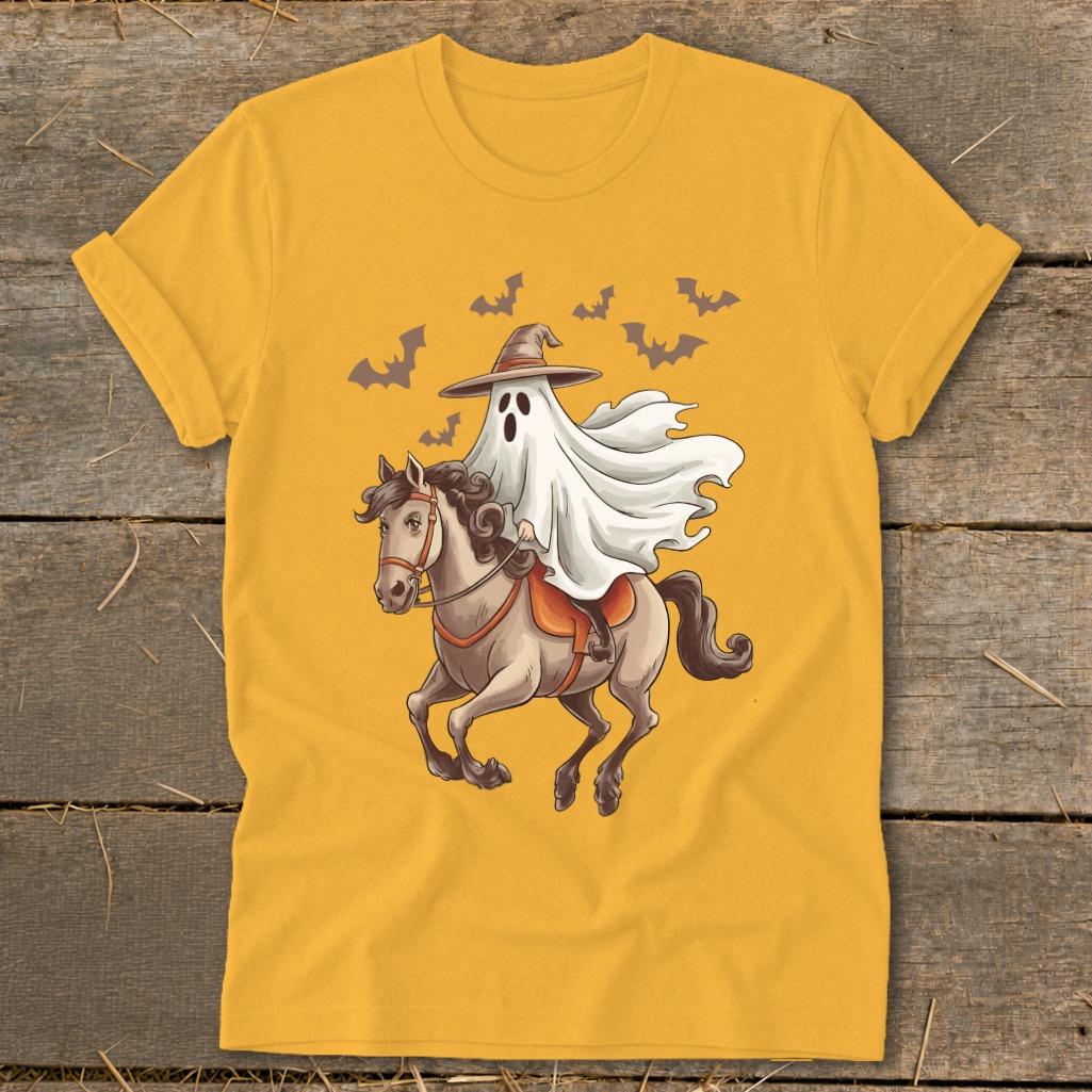 Ghost Riding Horse Halloween Softstyle Tee