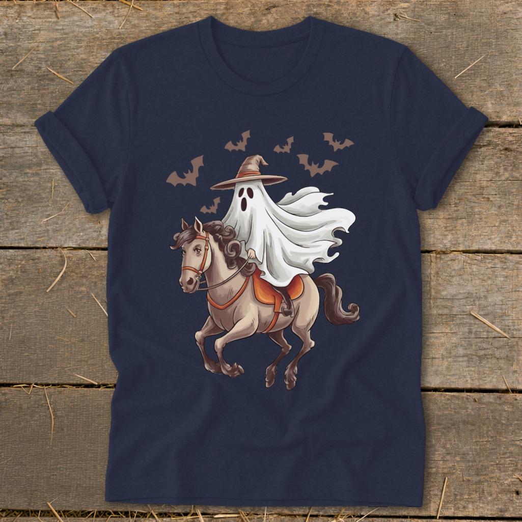 Ghost Riding Horse Halloween Softstyle Tee