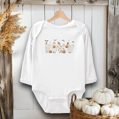Ghostly Chickens Halloween - Baby Shirt