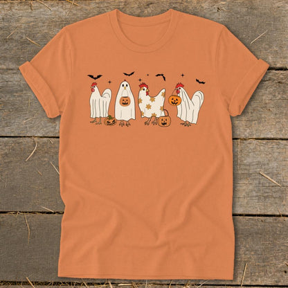 Ghostly Chickens Halloween Softstyle Tee