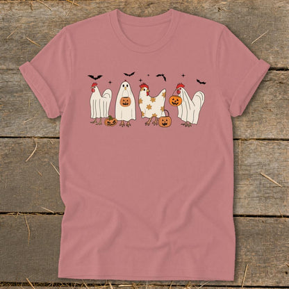 Ghostly Chickens Halloween Softstyle Tee