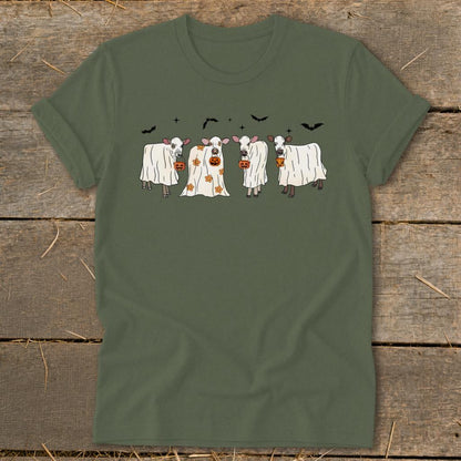 Ghostly Cows Halloween Softstyle Tee