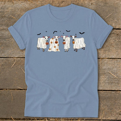 Ghostly Cows Halloween Softstyle Tee