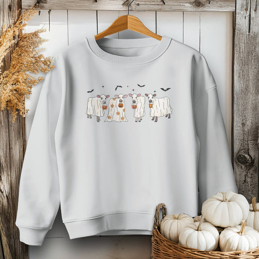 Ghostly Cows Halloween Youth Shirt