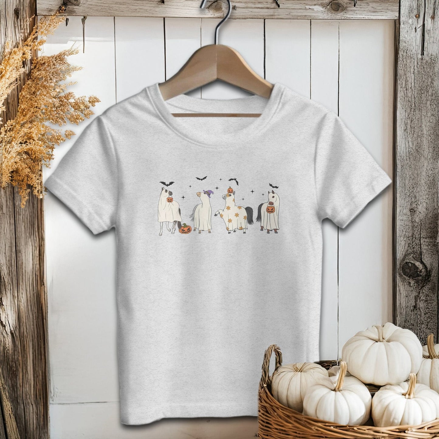Ghostly Horses Halloween Youth Shirt