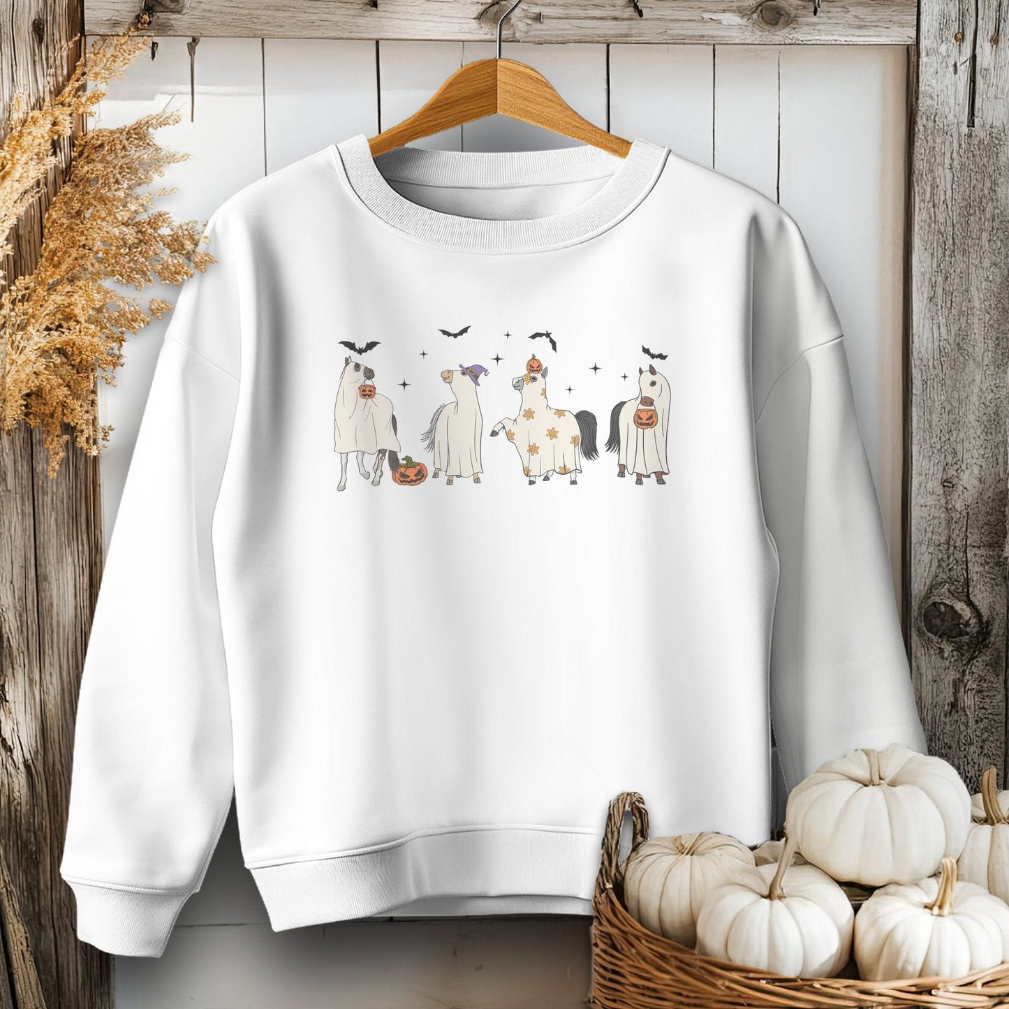 Ghostly Horses Halloween Youth Shirt