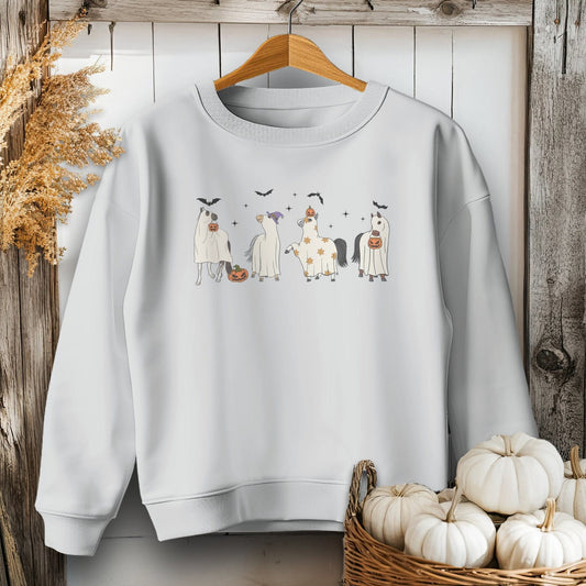 Ghostly Horses Halloween Youth Shirt