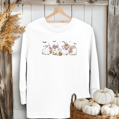 Ghostly Pigs Halloween Youth Shirt