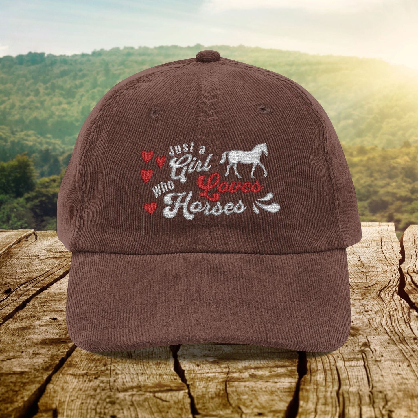 Girl Who Loves Horses - Corduroy Cap