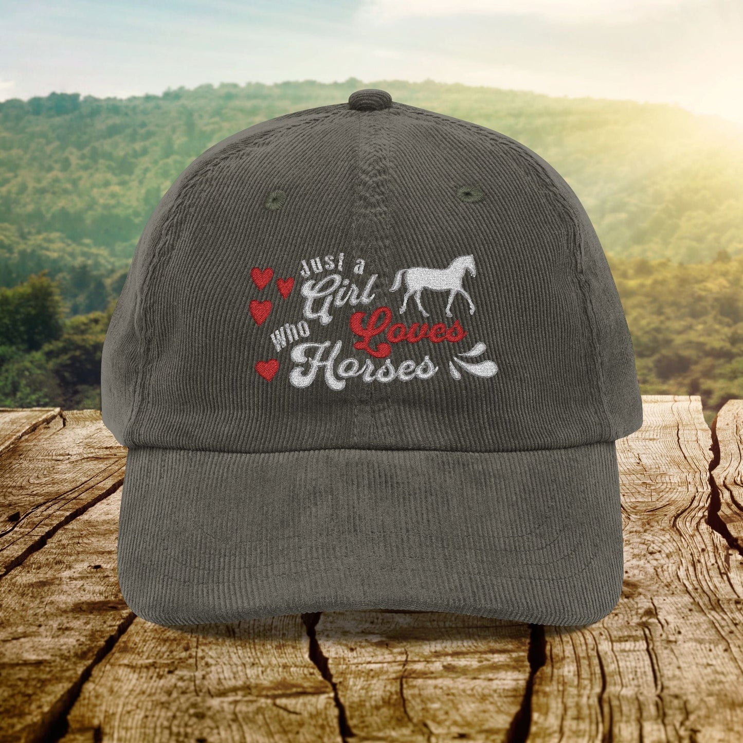 Girl Who Loves Horses - Corduroy Cap