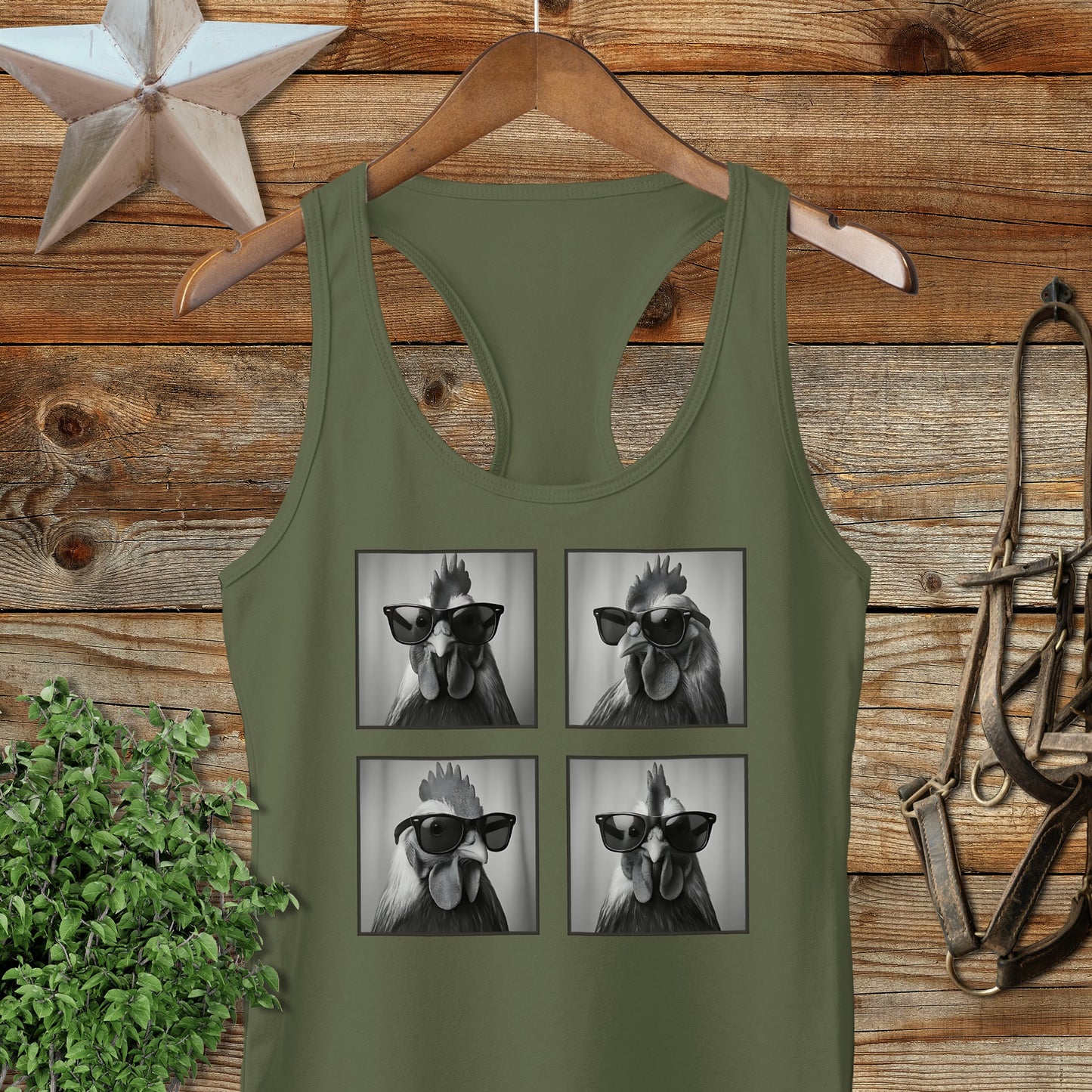 Glam Chicken Racerback Tank