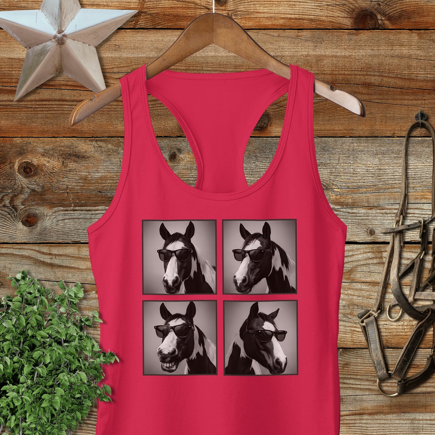 Glam Horse Racerback Tank