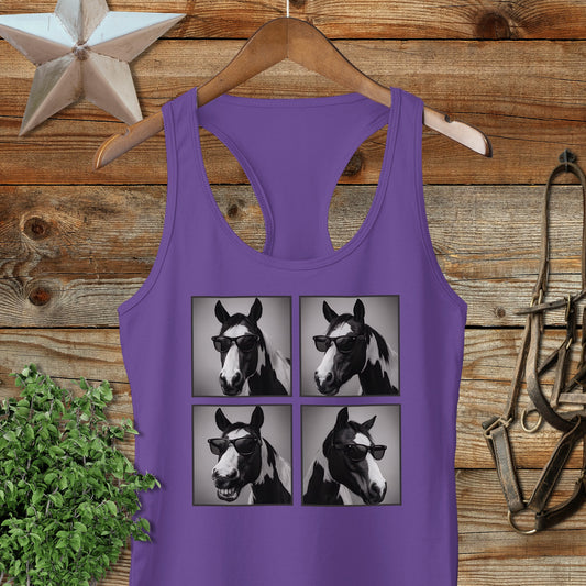 Glam Horse Racerback Tank