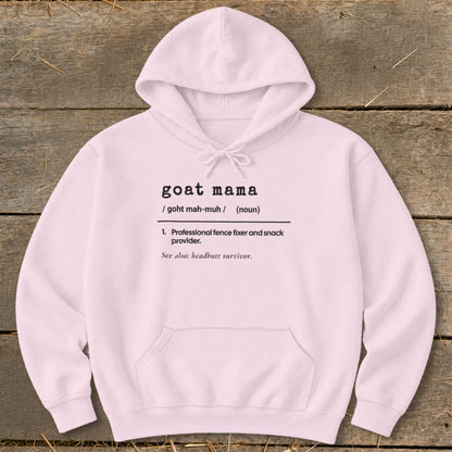 Goat Feather Mama Definition Hoodie