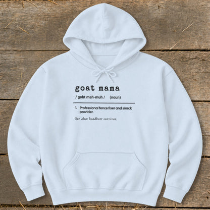 Goat Feather Mama Definition Hoodie