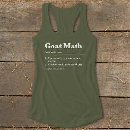 Goat Math Definition Racerback Tank