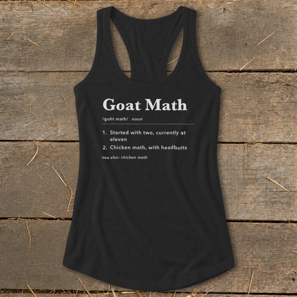 Goat Math Definition Racerback Tank