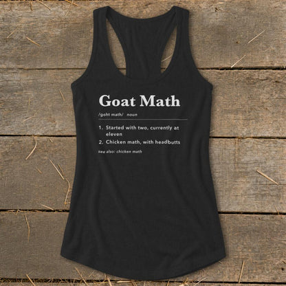 Goat Math Definition Racerback Tank