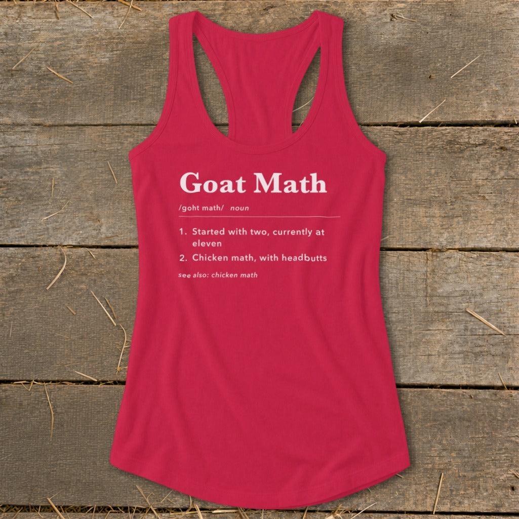 Goat Math Definition Racerback Tank