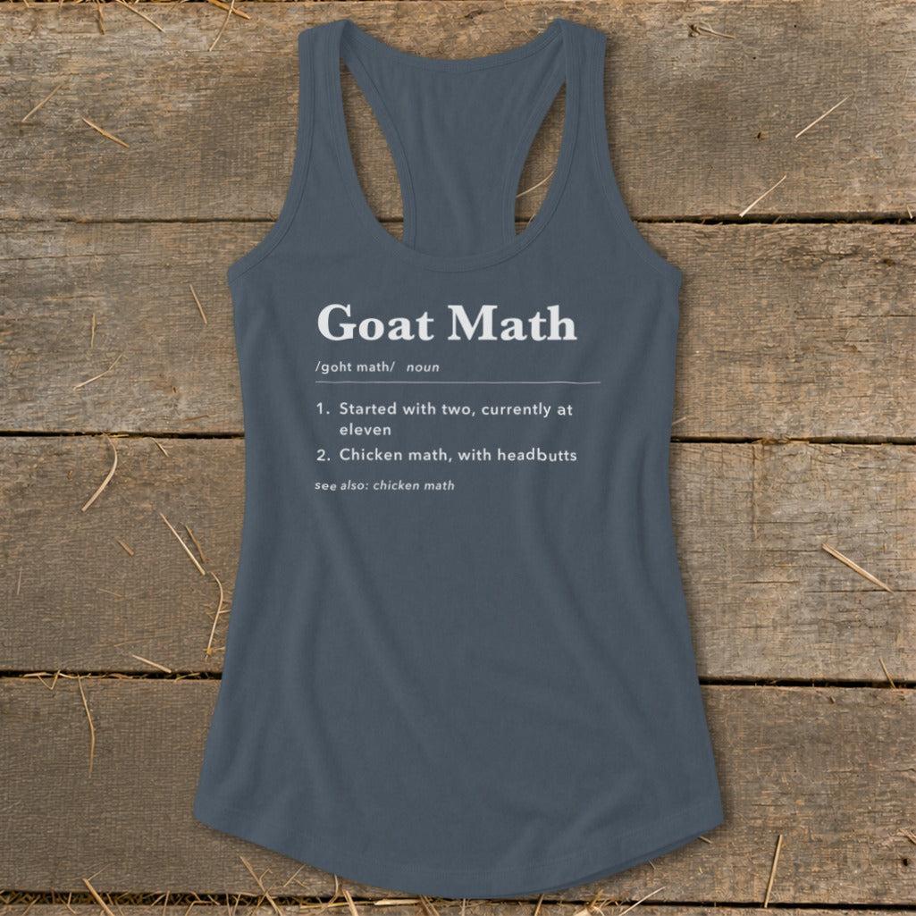 Goat Math Definition Racerback Tank