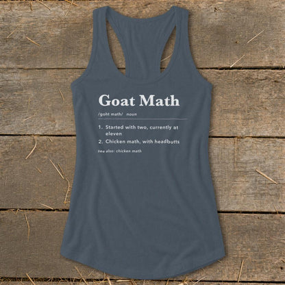 Goat Math Definition Racerback Tank