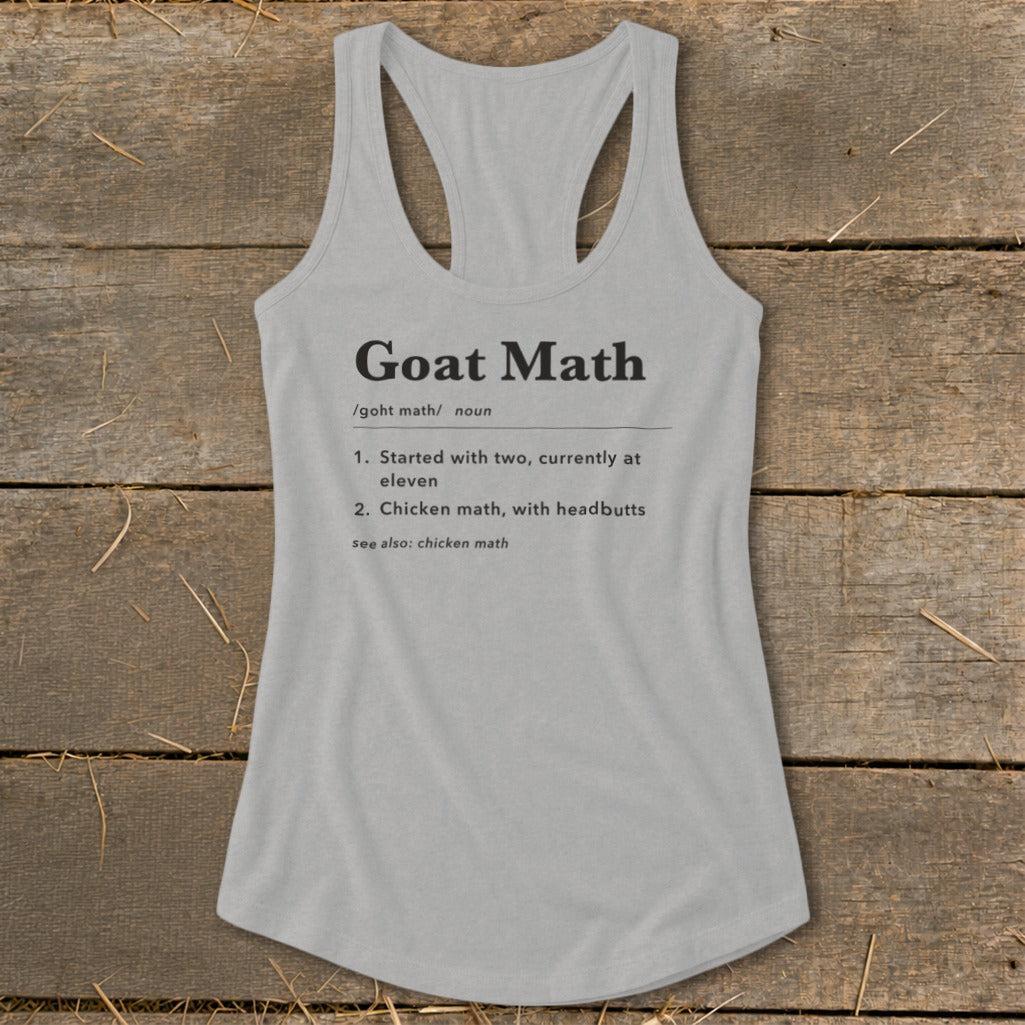 Goat Math Definition Racerback Tank