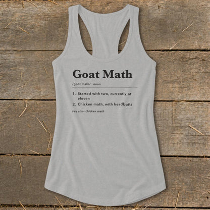 Goat Math Definition Racerback Tank