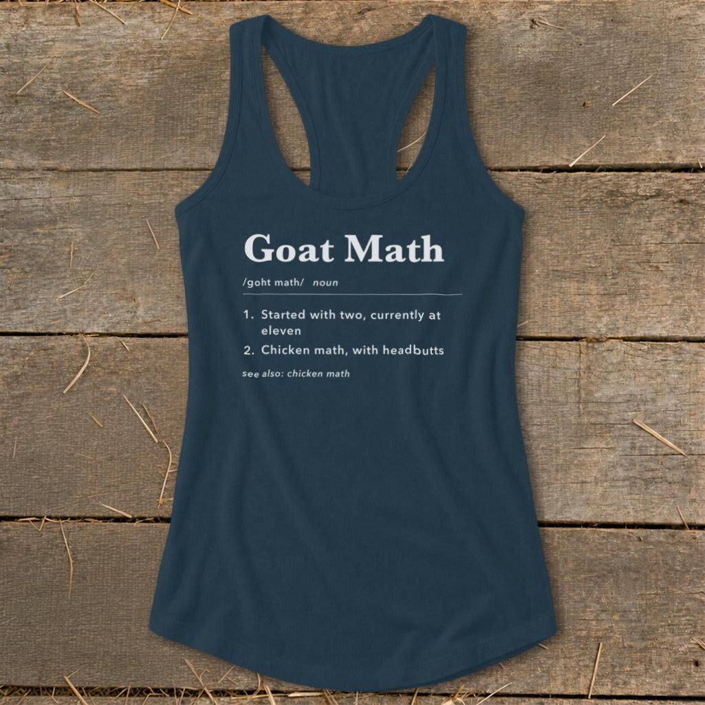 Goat Math Definition Racerback Tank