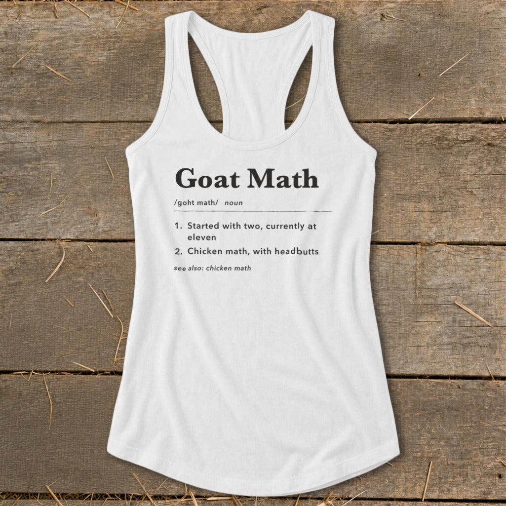 Goat Math Definition Racerback Tank