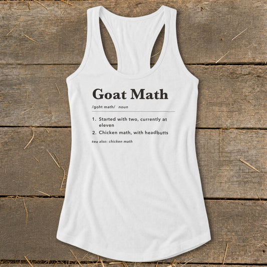 Goat Math Definition Racerback Tank