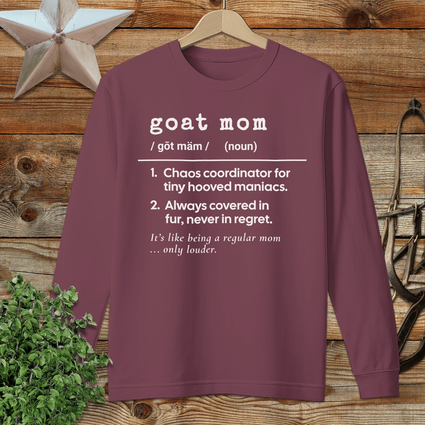 Goat Mom Definition Long Sleeve Tee