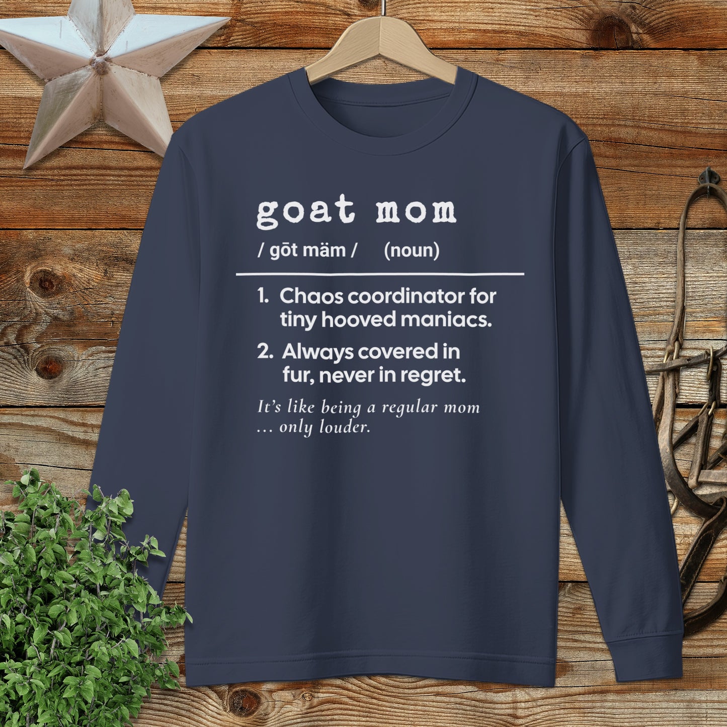 Goat Mom Definition Long Sleeve Tee