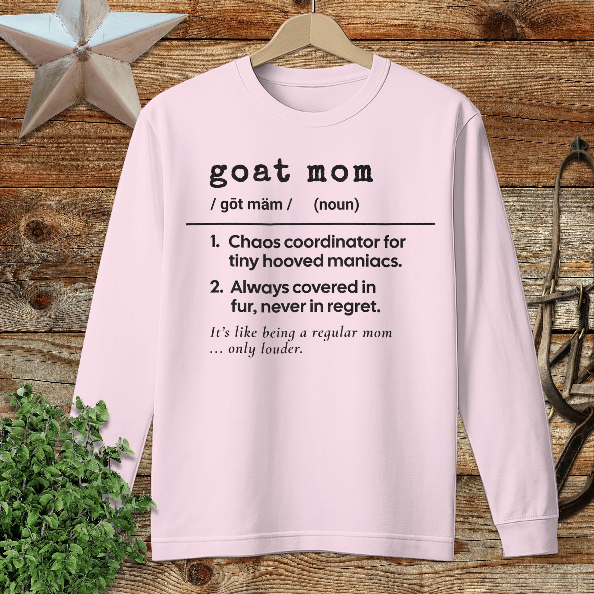 Goat Mom Definition Long Sleeve Tee