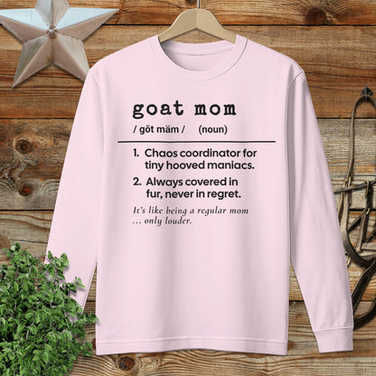 Goat Mom Definition Long Sleeve Tee