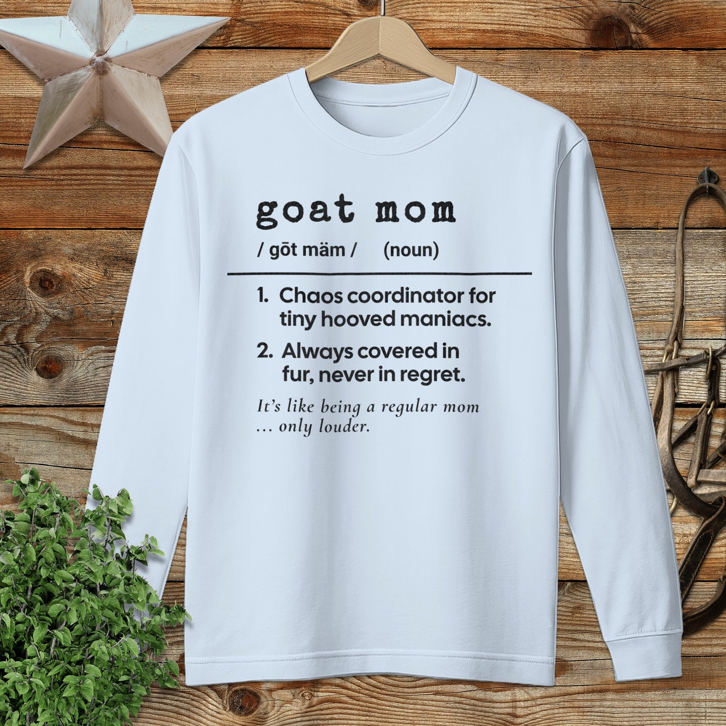 Goat Mom Definition Long Sleeve Tee