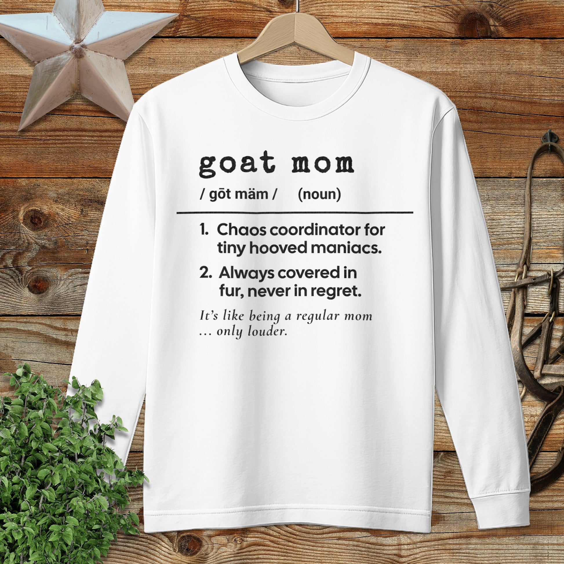 Goat Mom Definition Long Sleeve Tee