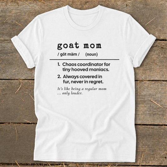 Goat Mom Definition Softstyle Tee - White