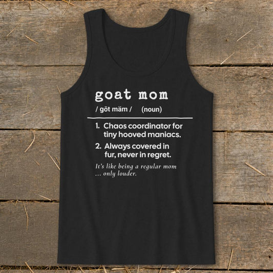 Goat Mom Definition Tank Top - Black