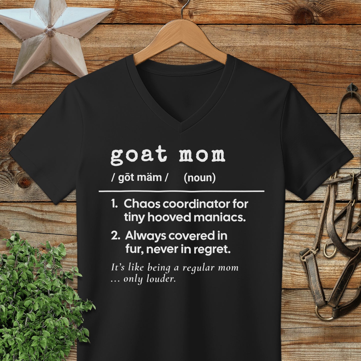 Goat Mom Definition V-neck