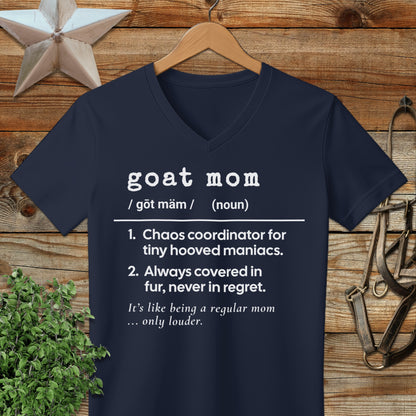 Goat Mom Definition V-neck