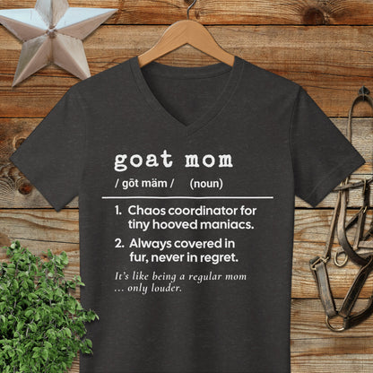 Goat Mom Definition V-neck