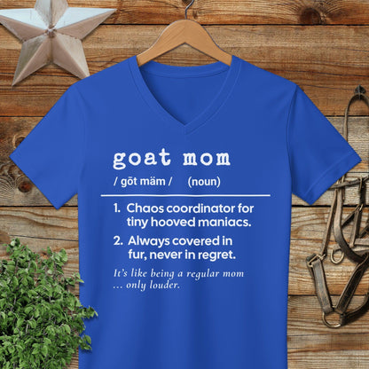 Goat Mom Definition V-neck