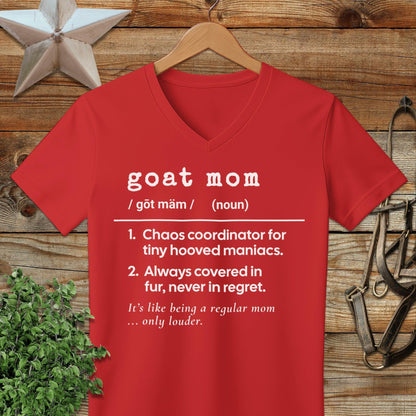 Goat Mom Definition V-neck
