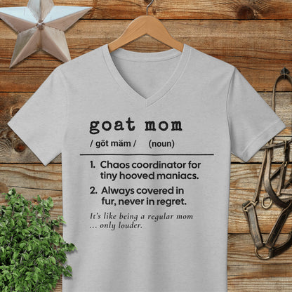 Goat Mom Definition V-neck