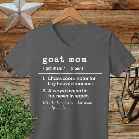 Goat Mom Definition V-neck
