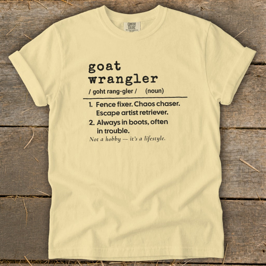 Goat Wrangler Definition Signature Tee