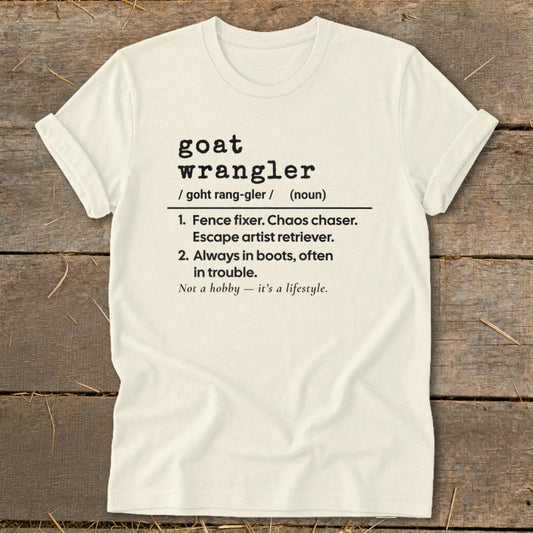 Goat Wrangler Definition Softstyle Tee - Natural