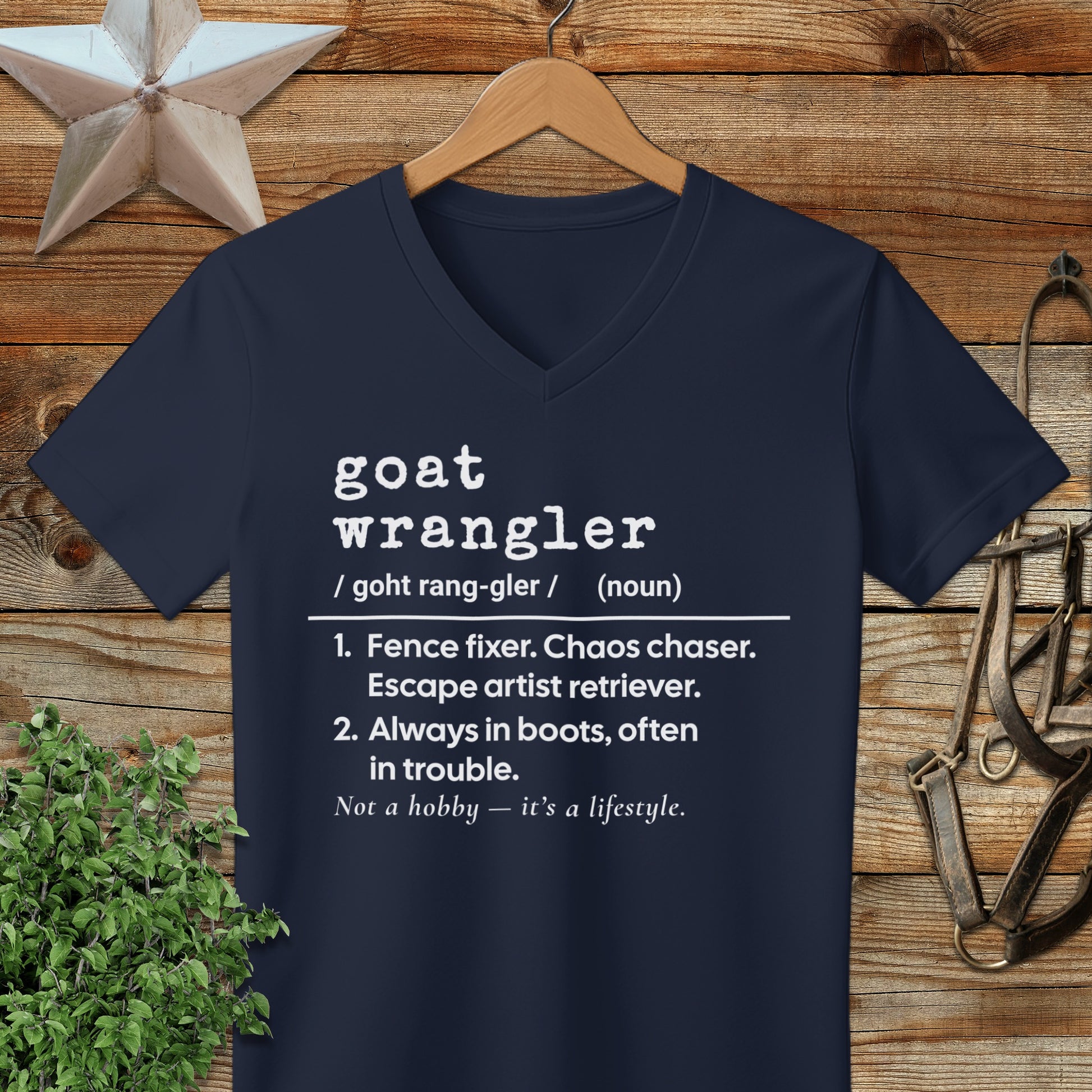 Goat Wrangler Definition V-neck