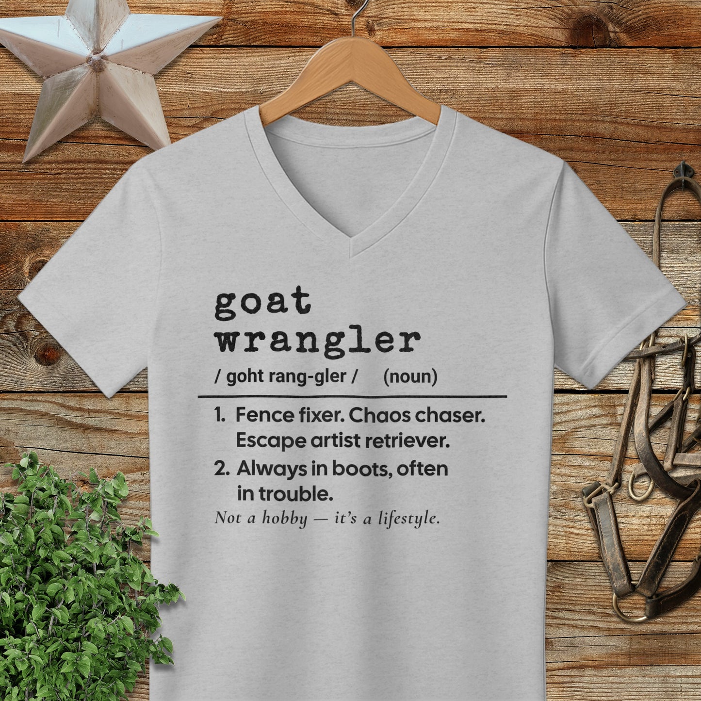 Goat Wrangler Definition V-neck